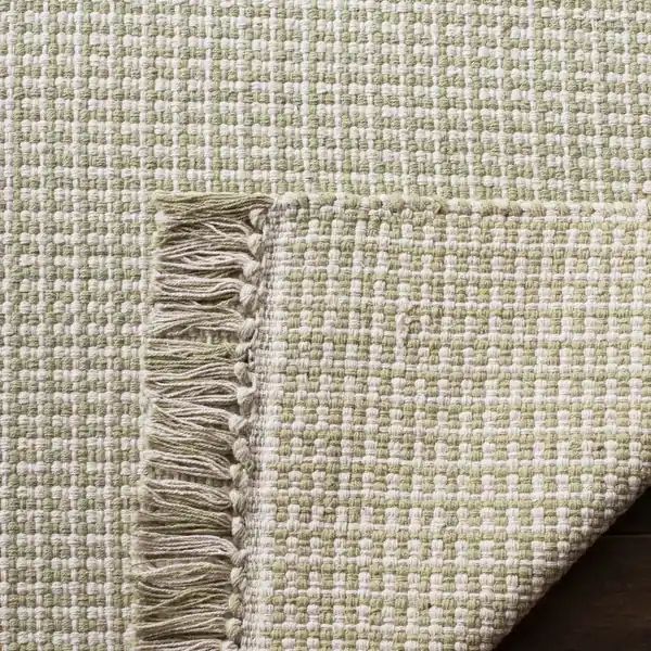 SAFAVIEH Handmade Montauk Rukhsana Flatweave Cotton Fringe Rug - 5' x 8' - Ivory/Red | Bed Bath & Beyond