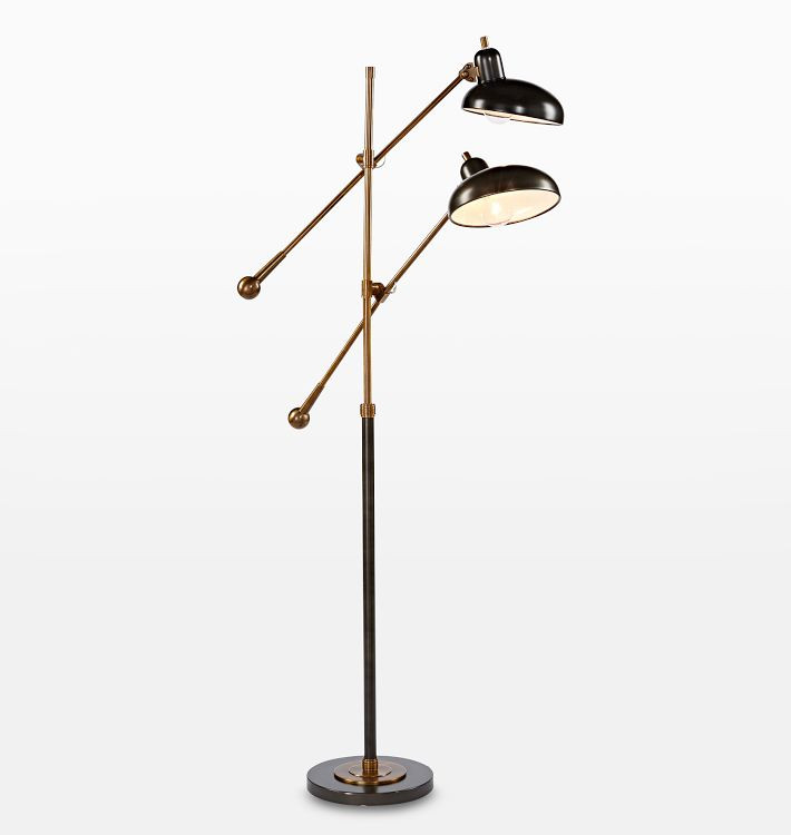 Bruno Double-Arm Floor Lamp | Rejuvenation | Rejuvenation