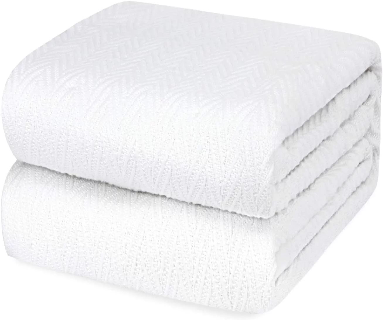 Luxury Thermal Cotton Blankets, King Size- White | Walmart (US)