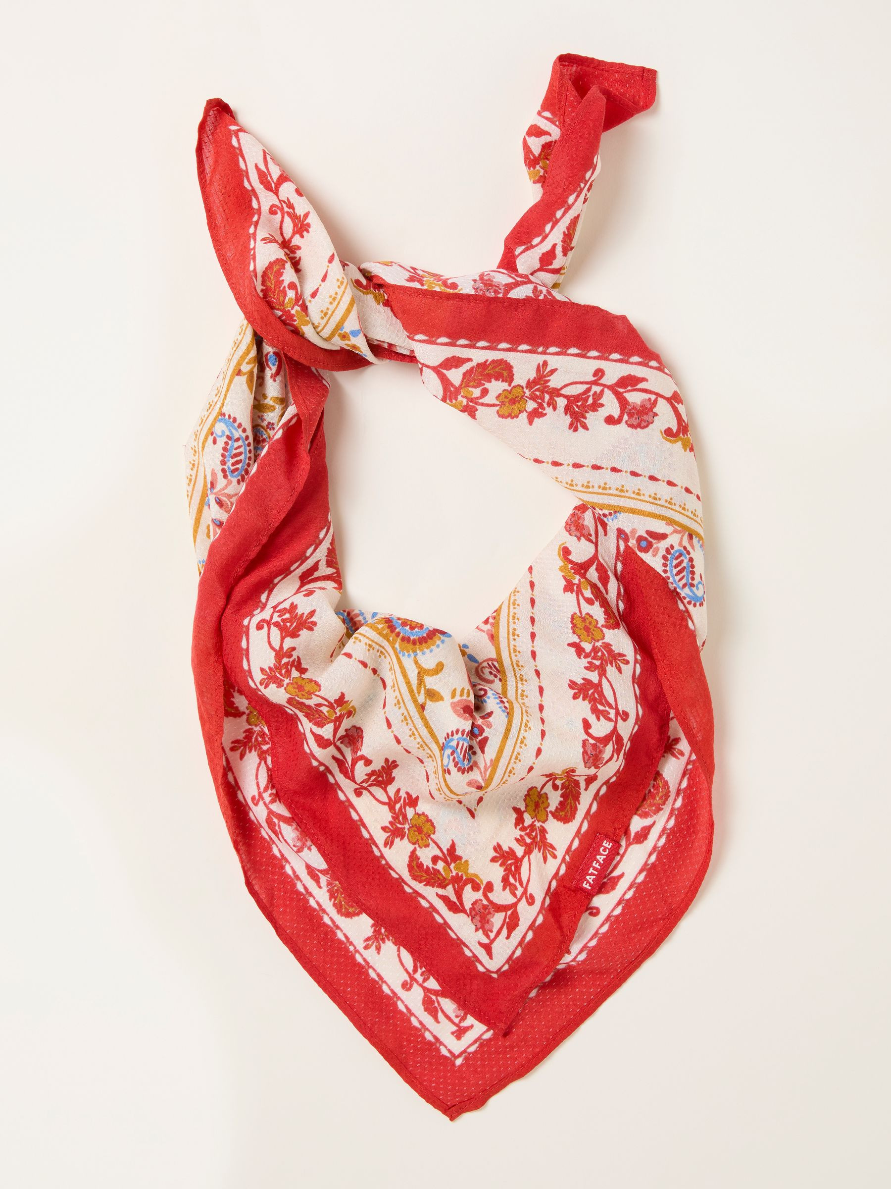 Red Paisley Hair Scarf | FatFace | Fat Face