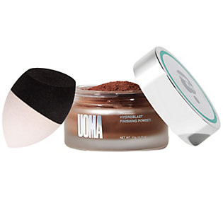 UOMA Beauty Hydroblast Finishing Powder with Big Head Sponge | QVC