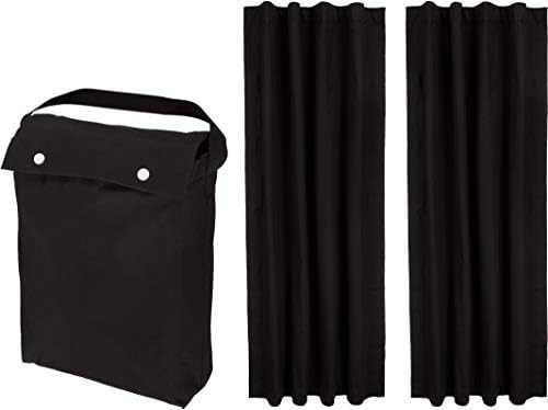Amazon Basics Portable Travel Window Blackout Curtain Shades with Suction Cups - 50" x 78", Black... | Amazon (US)
