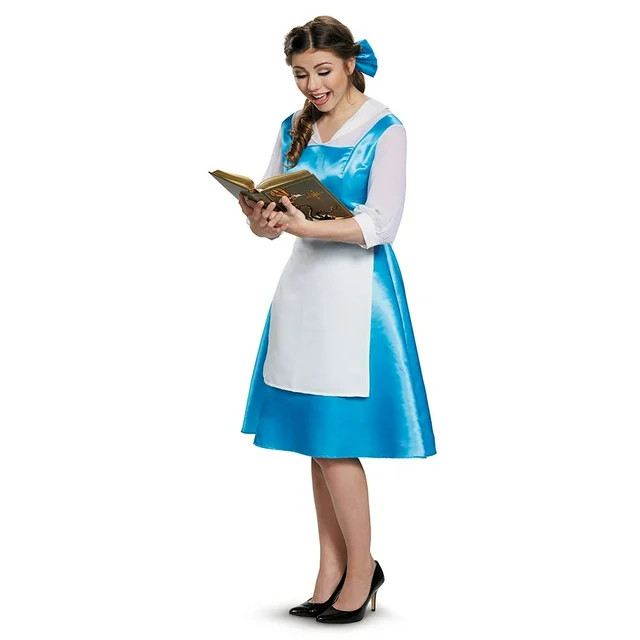 Disney Princess Beauty Beast Belle Blue Women's Halloween Fancy-Dress Costume for Adult, M | Walmart (US)