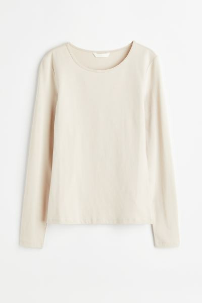 Long-sleeved jersey top | H&M (UK, MY, IN, SG, PH, TW, HK)