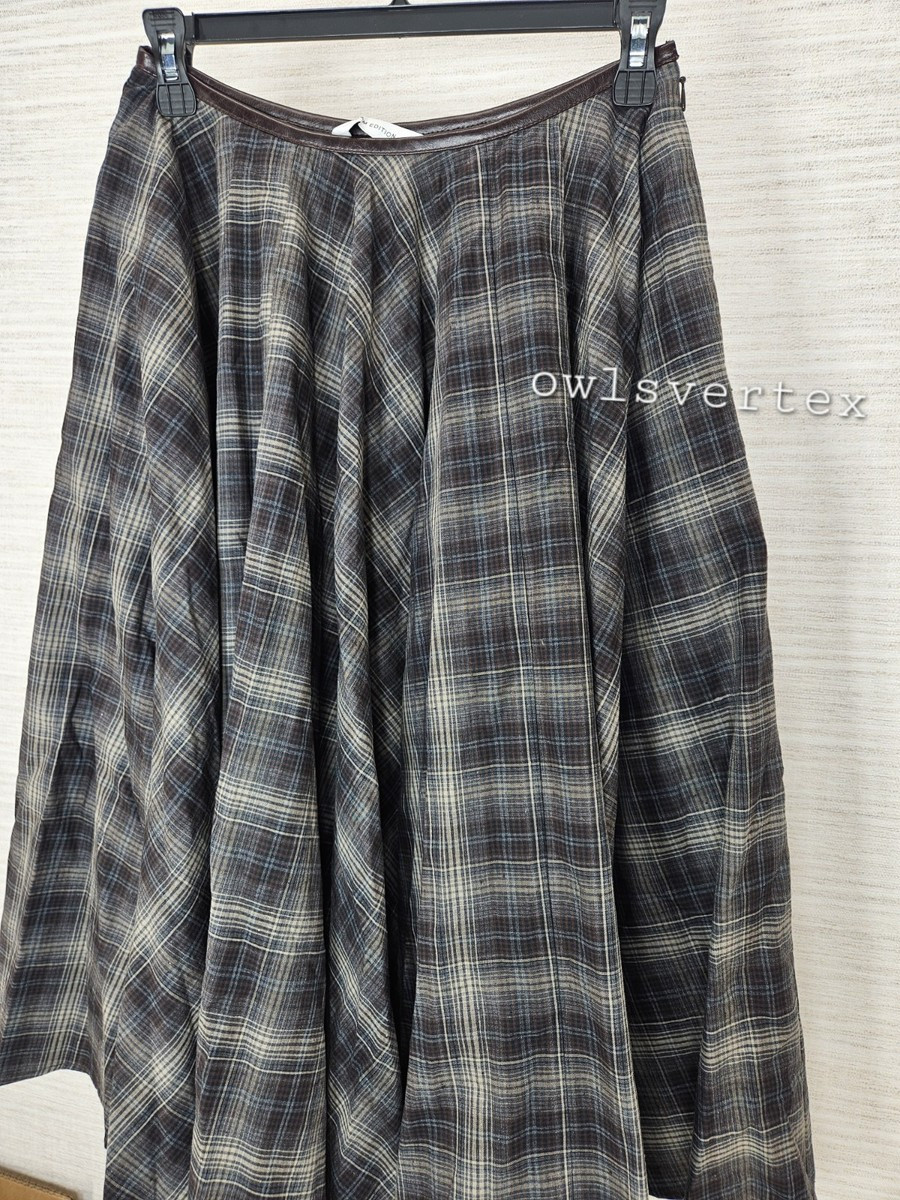 0,2, 4, 6, 8 H&M A/W 2025 Cotton Circle Skirt Dark Gray / Plaid  1307335001 New | eBay US