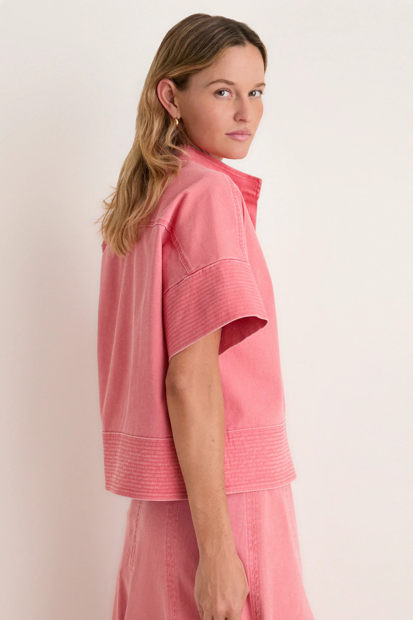 Nantucket Reds Stretch Twill Sofia Stitch Shirt | Tuckernuck (US)