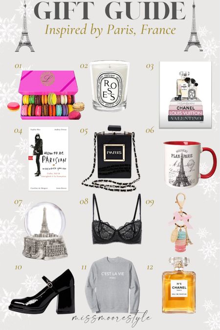 Holiday gift guide of feminine, girly gift ideas for the paris lover/ Francophile on your list. 

#LTKGiftGuide #LTKunder50 #LTKHoliday