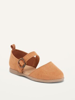 Faux-Suede Buckled Ballet Flats for Toddler Girls | Old Navy (CA)