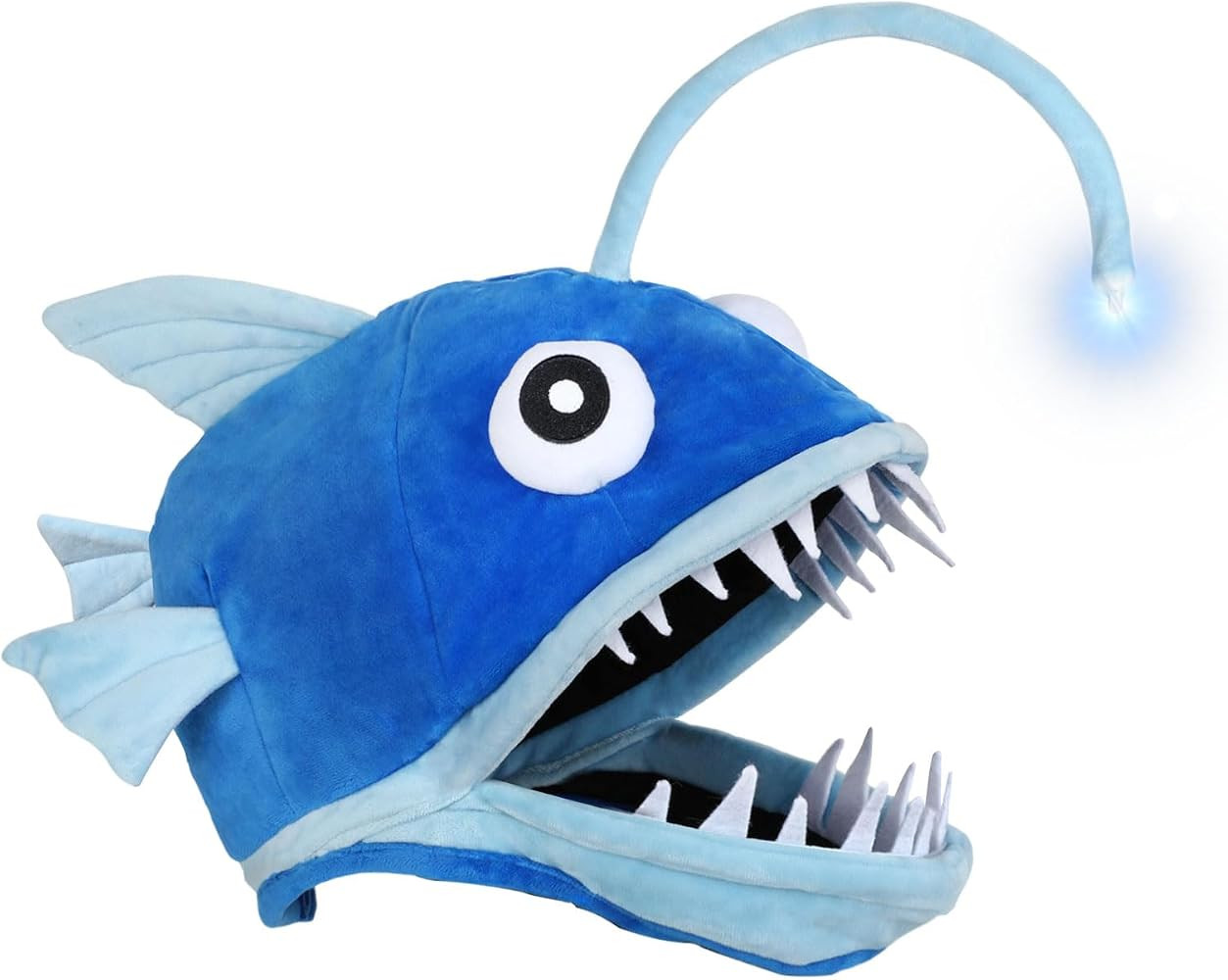 Fish Costume Hat for Adult/Kid, Angler Fish Light up Costume Hat for Halloween/Themed Parties/Cos... | Amazon (US)