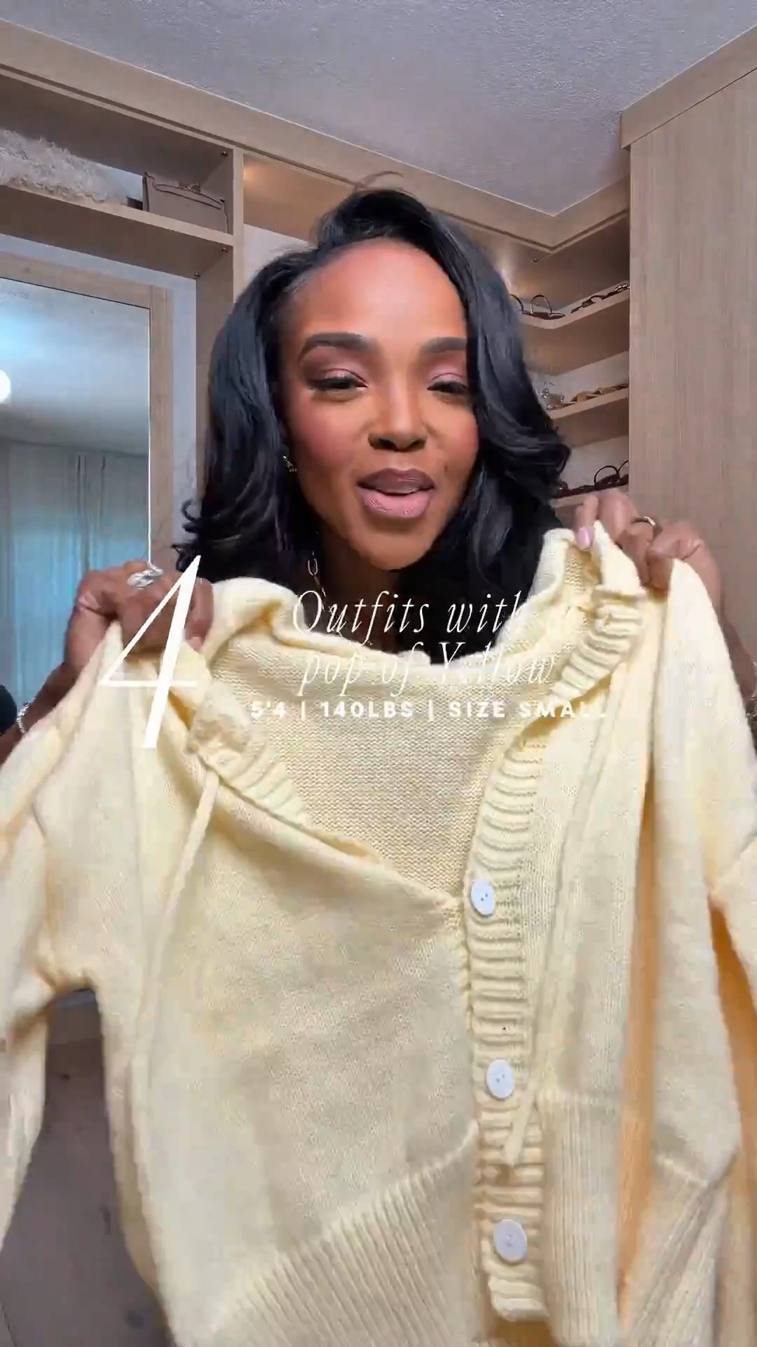 Hi Babes!

Okay this yellow sweater is giving effortless chic while still feeling cozy and wearable. I love how a soft pop of color instantly brightens up a denim look without feeling overwhelming. This is one of those pieces you'll reach for over and over because it works for so many occasions.

The fit is perfect for a curvy petite frame — relaxed without looking oversized and easy to front tuck or wear loose depending on the look. The feminine ruffle detail makes it feel a little extra special while still being an everyday piece.

Where to wear this:
• Weekend brunch
• Casual office days
• Coffee dates
• Travel days
• Shopping with friends
• Everyday errands

Undergarments: Nude seamless bra and seamless brief for the smoothest fit.

Everything is linked below.

xx Kira | IG: KirasFashionFinds

34D - 27 - 40 • Size Small or 4

Follow me on Instagram and YouTube @kirasfashionfinds