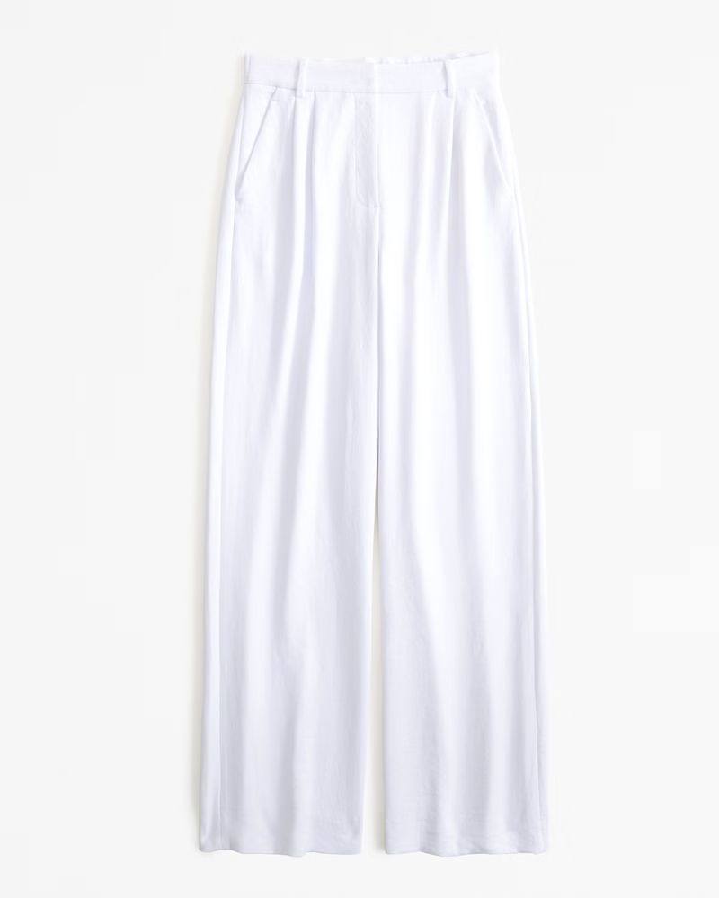 Women's A&F Sloane Tailored Premium Crepe Pant | Women's Clearance | Abercrombie.com | Abercrombie & Fitch (US)