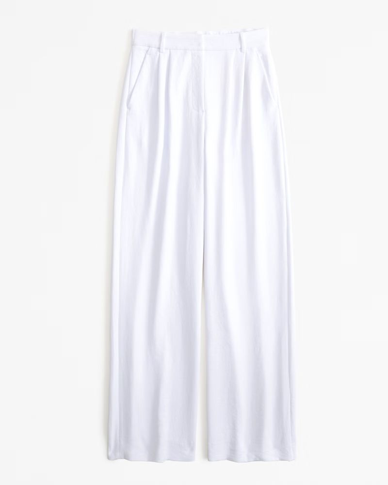 Women's A&F Sloane Tailored Premium Crepe Pant | Women's The A&F Wedding Shop | Abercrombie.com | Abercrombie & Fitch (US)