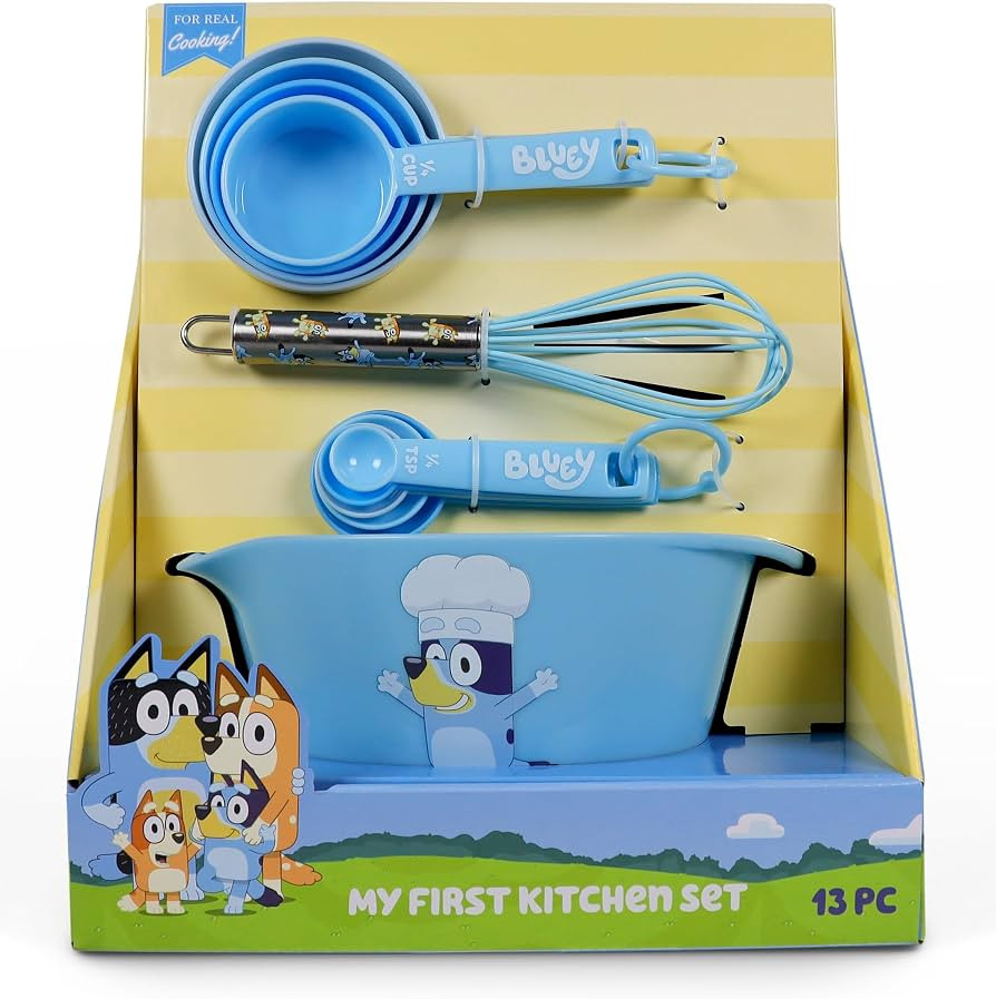 Handstand Kitchen Bluey My First Real Kitchen Tools Kids Baking Utensil Set | Amazon (US)