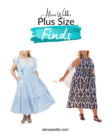 Plus Size Finds of the Day: Stripped or Ikat print dress? Both gorgeous for the summer! #plussize Alexa Webb. 

#LTKStyleTip #LTKOver40 #LTKPlusSize