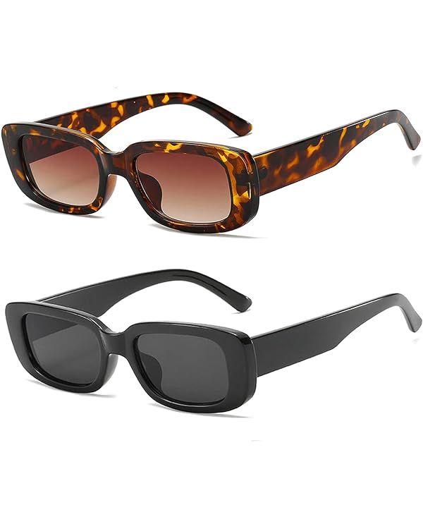 Dollger Rectangle Sunglasses for Women Men Trendy Retro Fashion Sunglasses UV 400 Protection Squa... | Amazon (US)