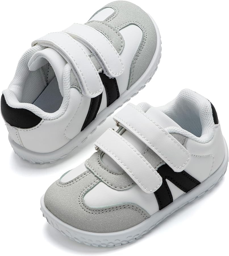 tombik Toddler Shoes Lightweight Barefoot Walking Shoes Non-Slip Sneakers with Dual Hook and Loop... | Amazon (US)