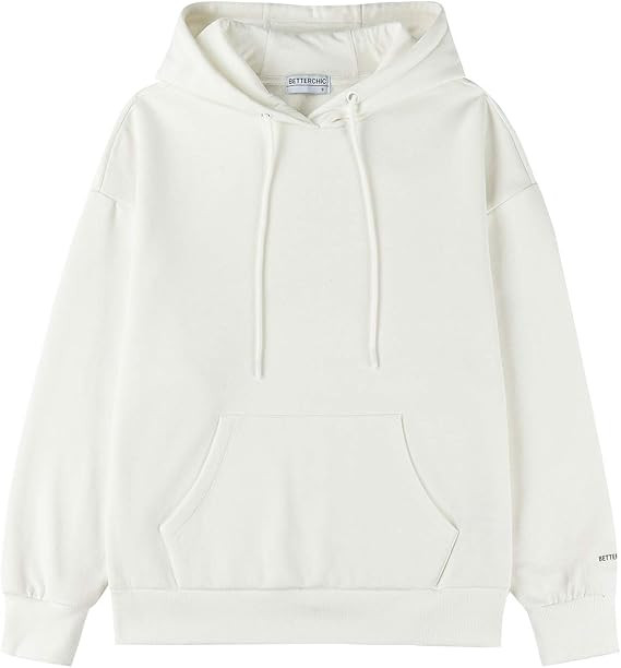 BETTERCHIC Women's Casual Hooded Sweatshirt Soft Brushed Fleece Pullover Hoodie Size S-2XL | Amazon (US)