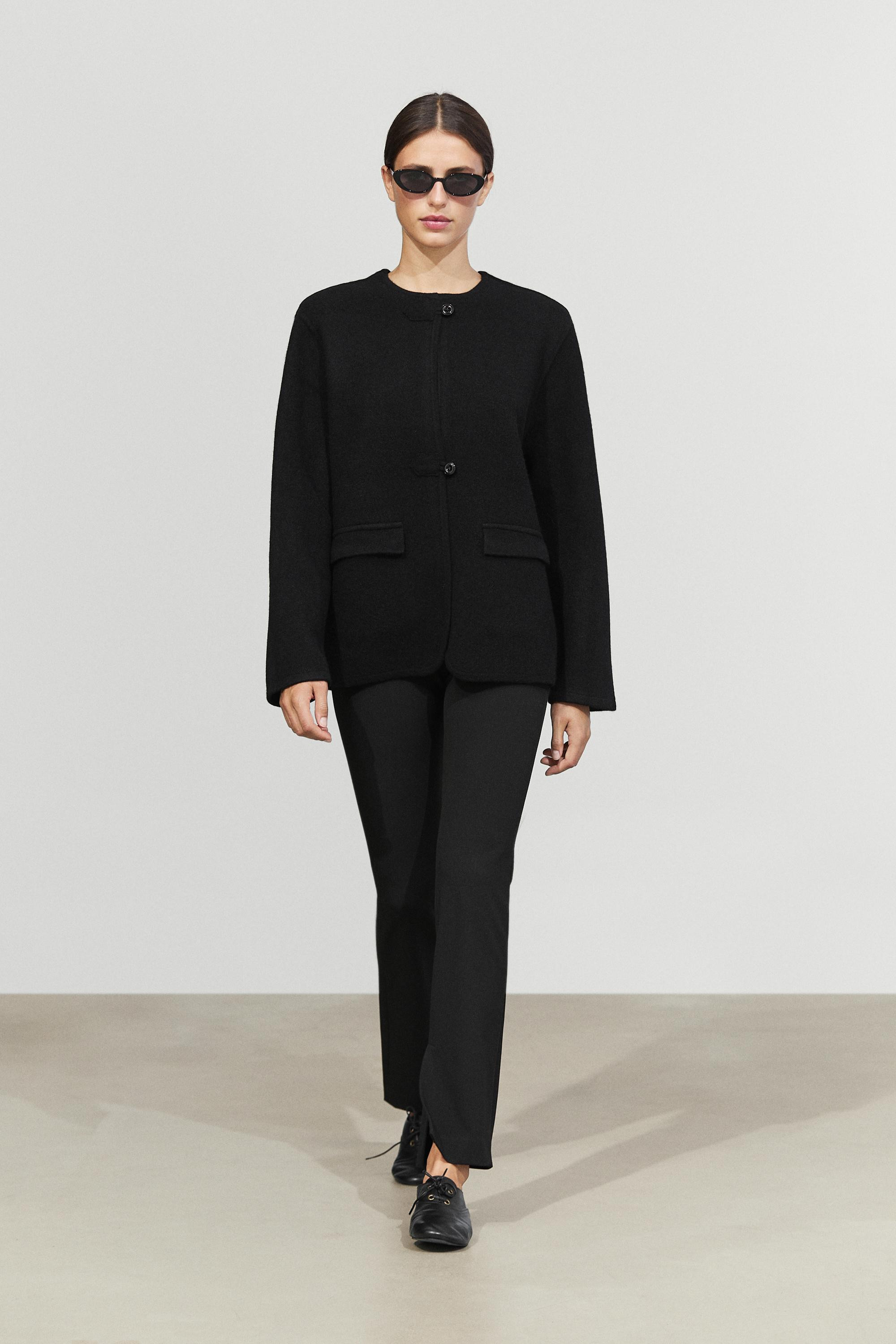 100% Wool Knit Cardigan with Button Details | Massimo Dutti UK