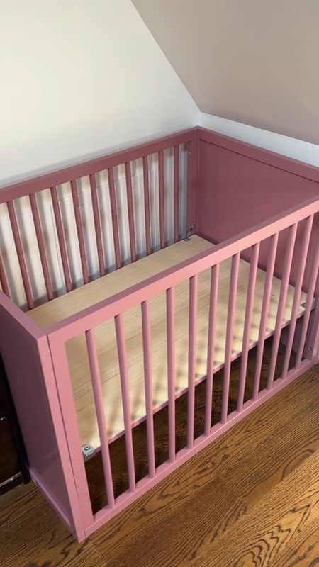 Baby nursery nook featuring the prettiest pink mini crib!

#LTKbump #LTKfamily #LTKbaby