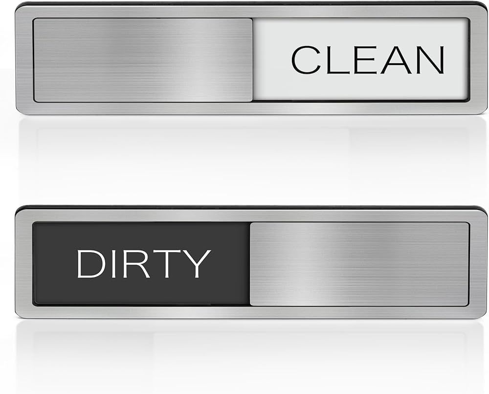 Dishwasher Magnet Clean Dirty Sign - Stainless Steel Dishwasher Magnetic Sign - Clean & Dirty Dis... | Amazon (US)
