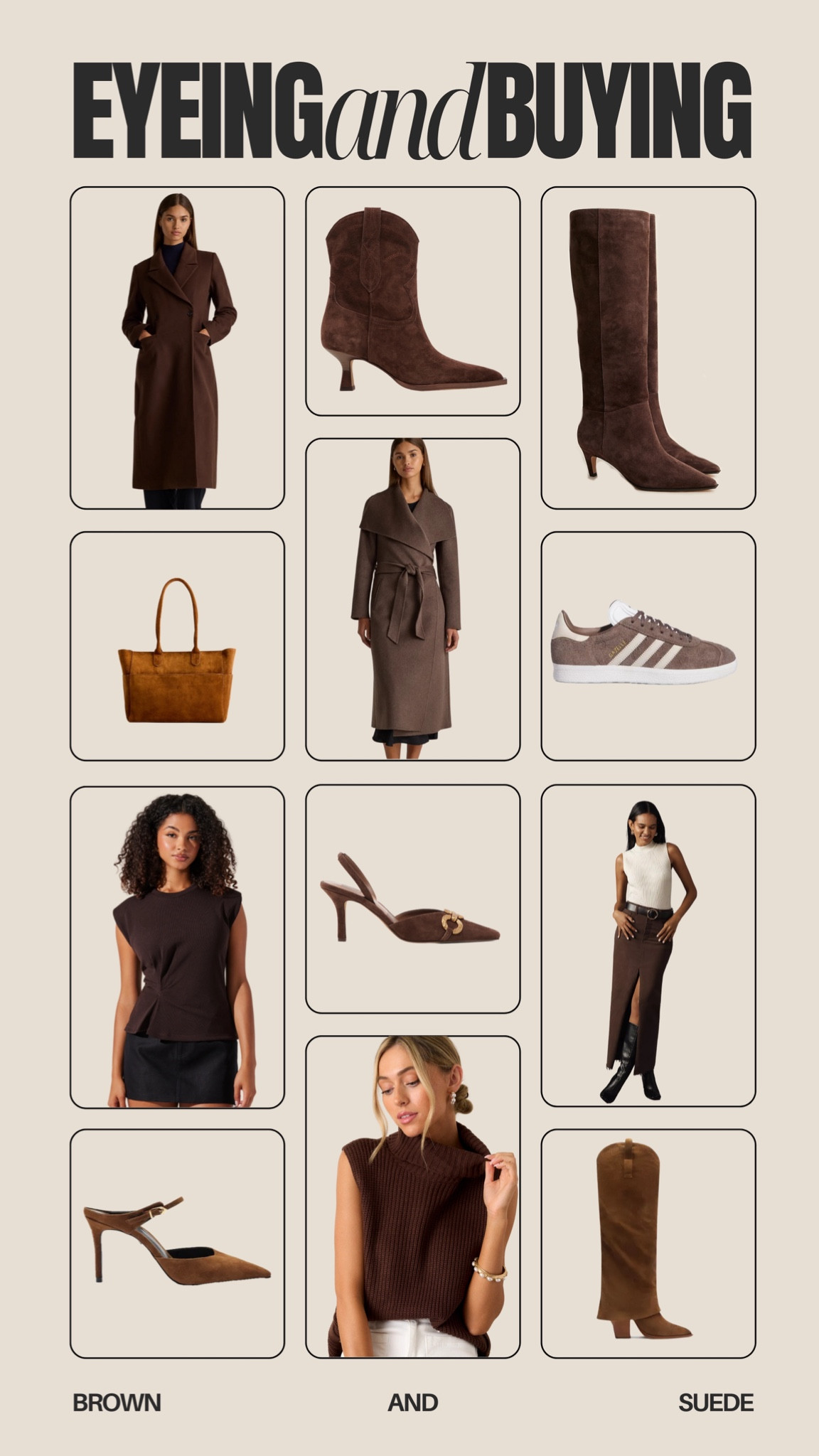 falling for rich browns and soft suede this season!



#FallFashion #BrownTones #SuedeStyle #CozySeason #LTKStyle #LTKSeasonal #FallTrends #SuedeSeason #TexturePlay #OutfitInspo #TrendAlert