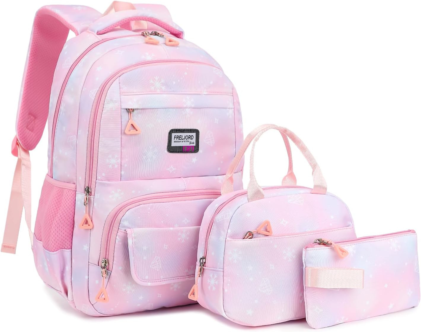 Girls Backpack for School Backpack with Lunch Box Pencil Case Set, 3-in-1 Lightweight Water Resis... | Amazon (US)