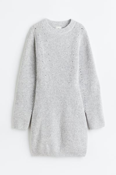Rib-knit Bodycon Dress - Light gray melange - Ladies | H&M US | H&M (US + CA)