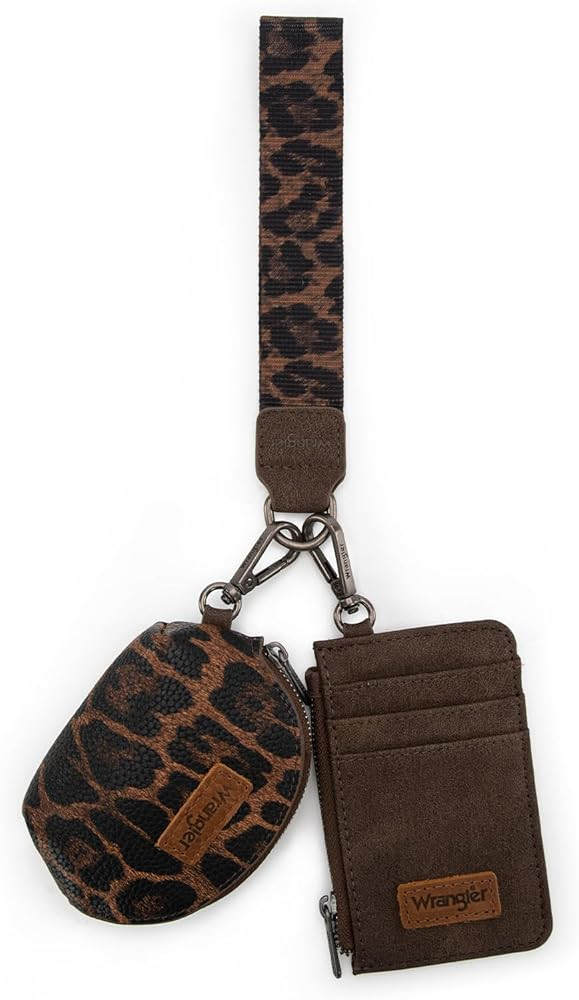 Montana West Wrangler Keychain Wristlet Wallets for Women Western Dual Pouch Wristlet Credit Card... | Amazon (US)