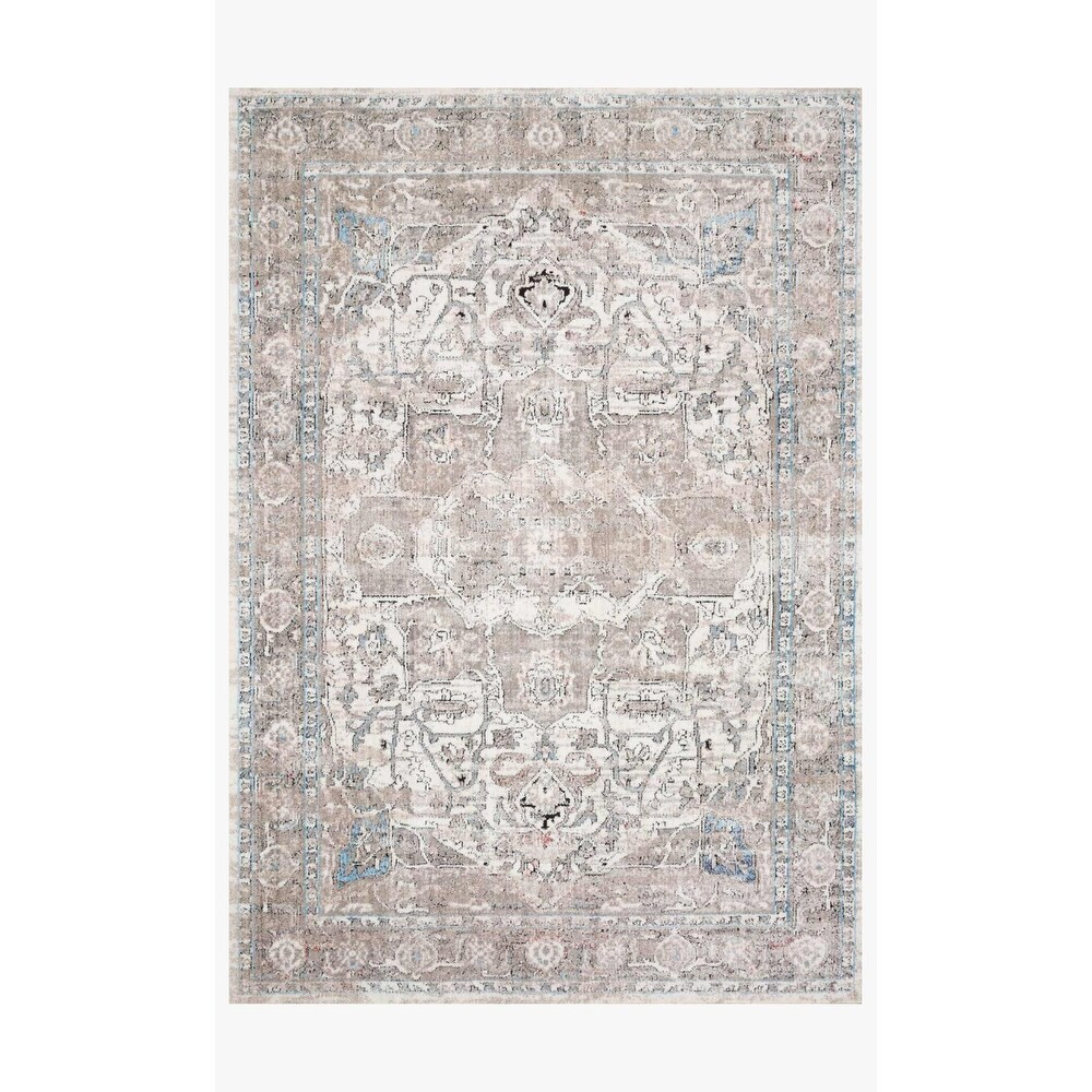 Alexander Home Adrian Distressed Medallion Traditional Area Rug - 7'10" x 10'6" - Ivory/ Stone | Bed Bath & Beyond