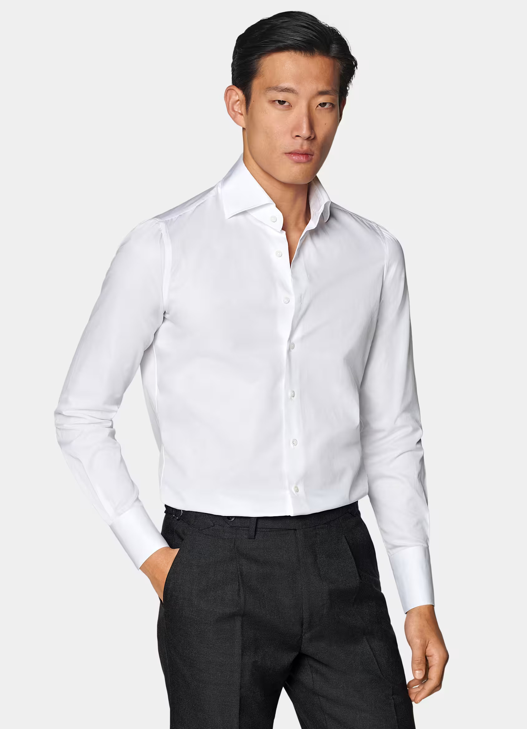 White Twill Slim Fit Shirt | Suitsupply (US)