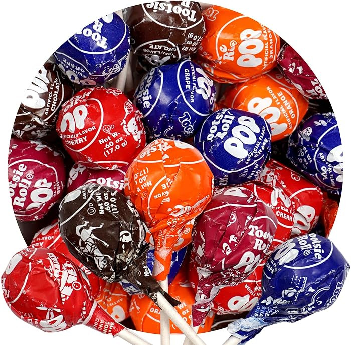 Classic Roll Pops with Chocolate Center Lollipops, 1lb Bulk Bag (Approx 22 Count), Original Assor... | Amazon (US)