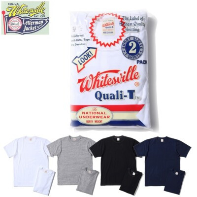 WHITESVILLE 2 PACK T-SHIRT White / Black / Navy / Gray WV73544 Made in Japan | eBay | eBay US