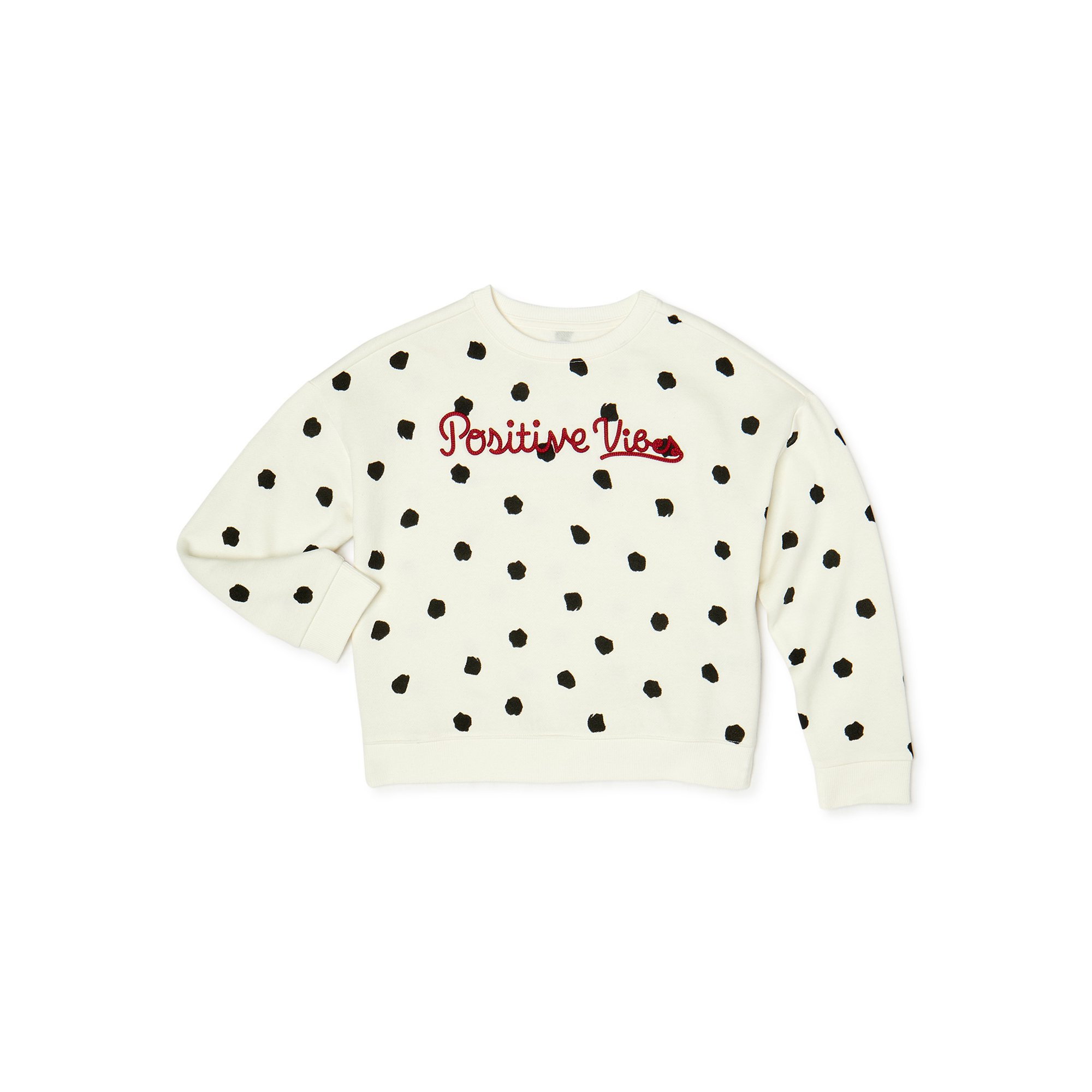 Wonder Nation Girls Be Kind Floral Crewneck Pullover Sweatshirt, Sizes 4-18 & Plus | Walmart (US)