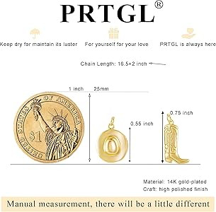 Dainty Gold Necklace: 14k Gold Plated Dianty Boots Bow Sun Moon Horse Evil Eye Conch Seahorse Nec... | Amazon (US)