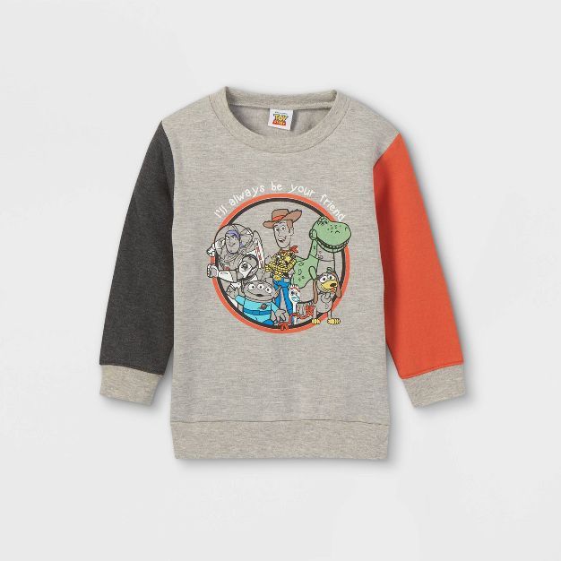Toddler Boys' Toy Story Fleece Pullover - Gray | Target