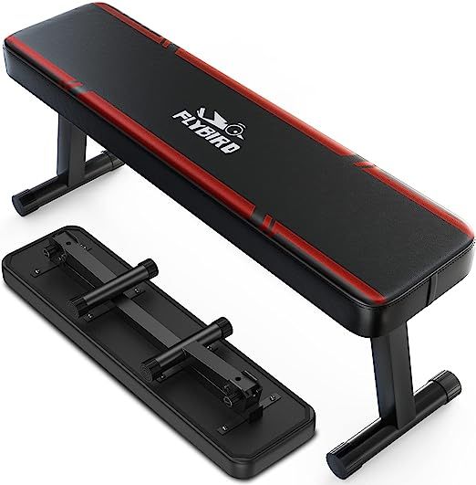 FLYBIRD Flat Weight Bench Foldable 1000 LBS Weight Capacity for Strength Training Bench Press, 45... | Amazon (US)