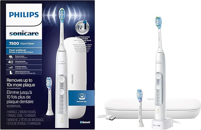 Philips Sonicare ExpertClean 7500 White, Rechargeable Electric Power Toothbrush, HX9690/06 | Amazon (US)