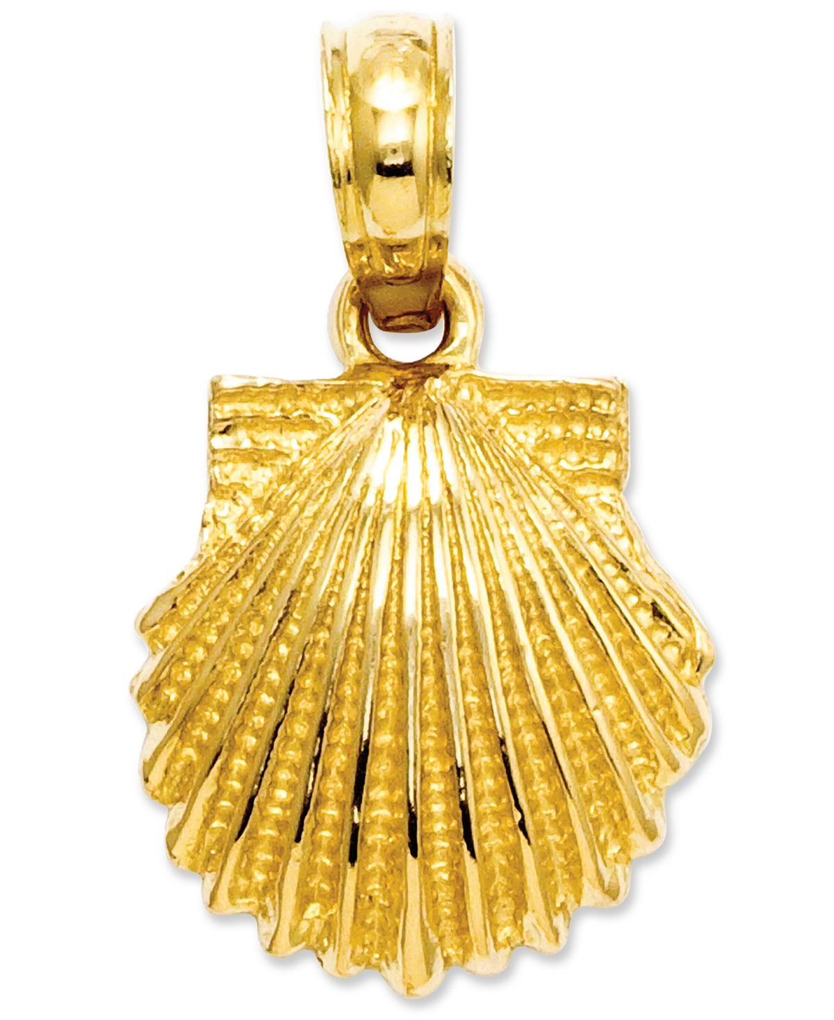 14k Gold Charm, Scallop Shell Charm | Macy's