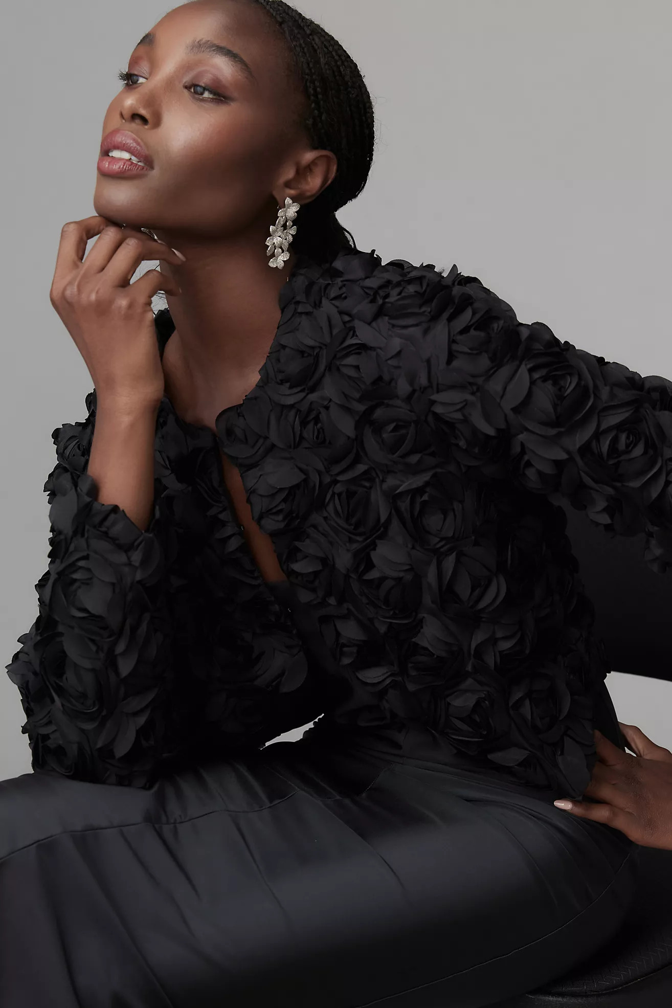 DOLAN Floral Appliqué Cropped Jacket | Anthropologie (US)