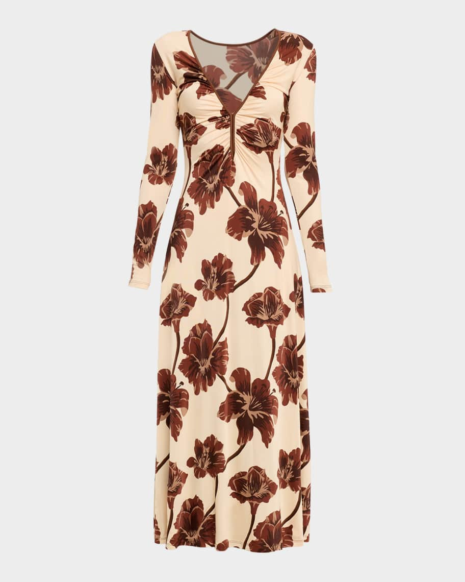 Johanna Ortiz Alma Bordada Long-Sleeve Maxi Dress | Neiman Marcus