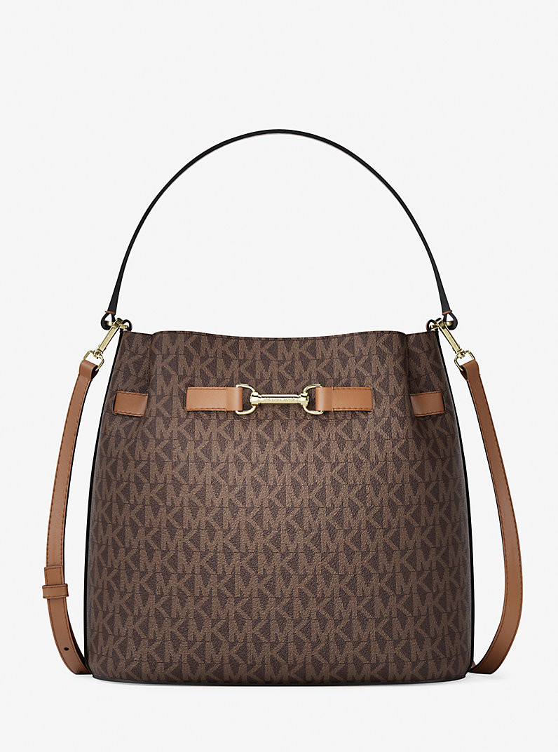 Carson Medium Signature Logo Convertible Bucket Crossbody Bag | Michael Kors US