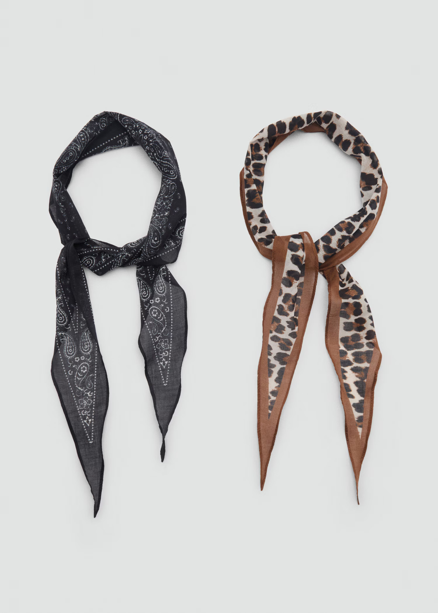 Set of 2 printed handkerchiefs - Women | MANGO USA | Mango (US/MX/AU)