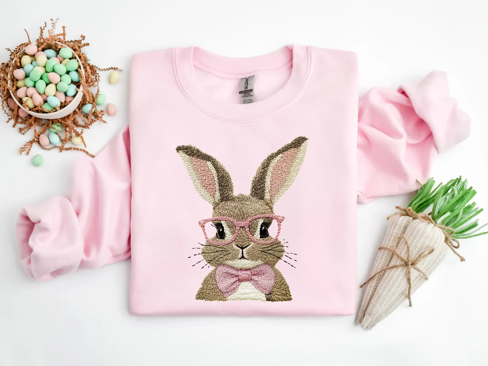 Easter Bunny Sweatshirt, Retro Easter Sweater, Coquette Bow Bunny Sweater, Easter Bunny Sweater, ... | Etsy (US)