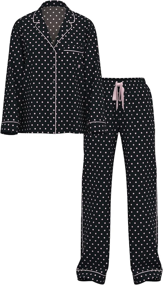 Victoria's Secret Flannel Pajama Set, Long Sleeve Button Down Shirt & Pants, Sleepwear for Women ... | Amazon (US)