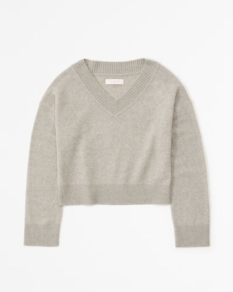 Merino Wool-Blend V-Neck Sweater | Abercrombie & Fitch (US)