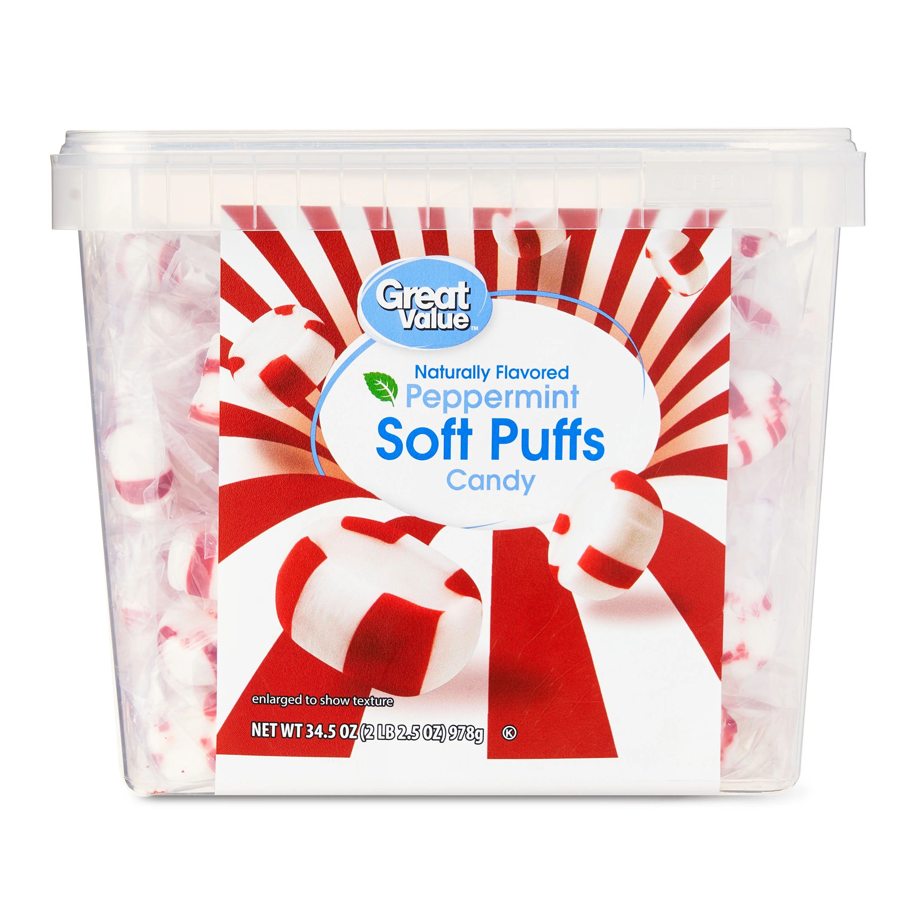 Great Value Peppermint Soft Puffs Candy, 34.5 oz - Walmart.com | Walmart (US)