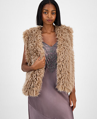 Women's Shaggy Faux-Fur Vest, Macy's Exclusive | Macy's