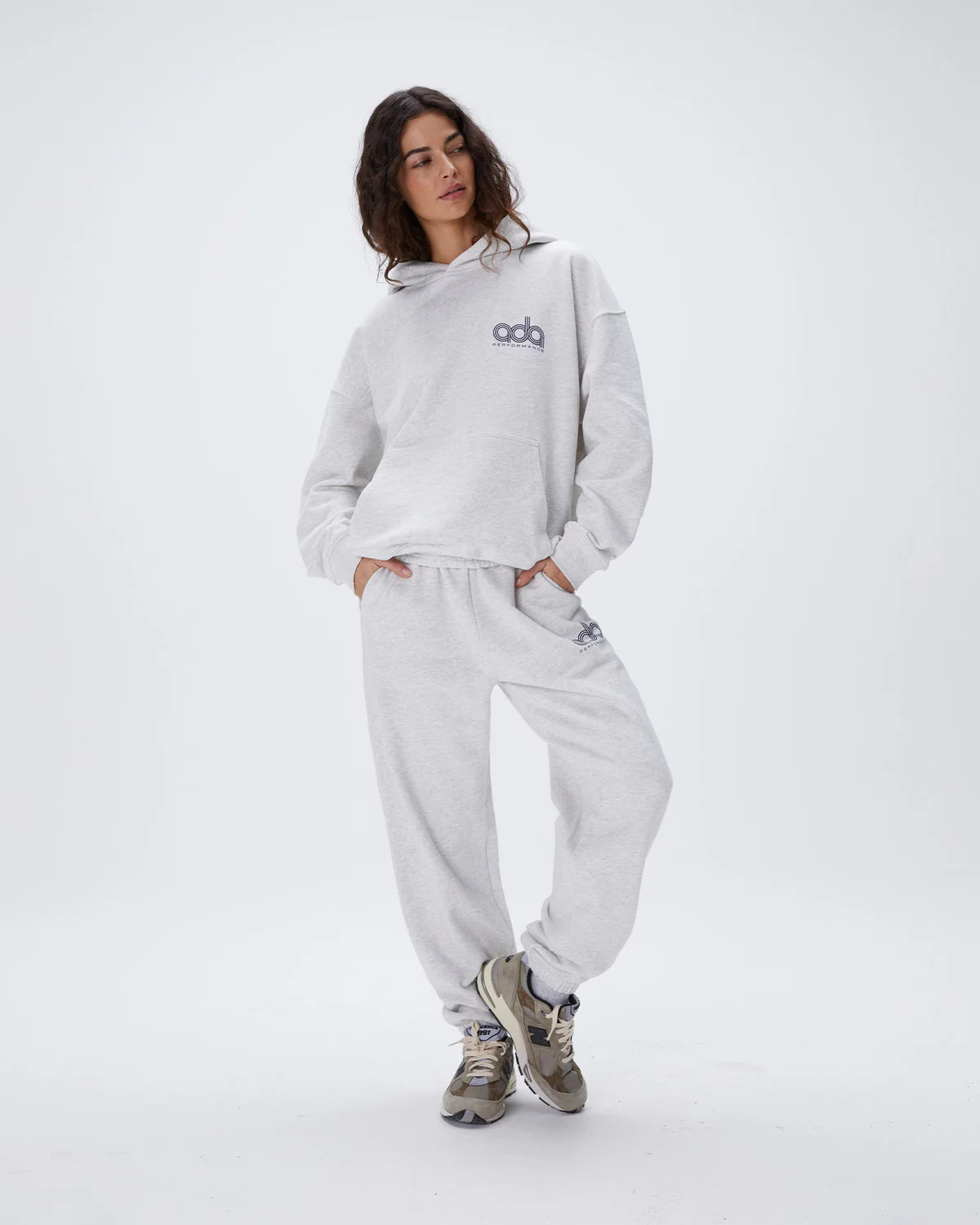 Performance Sweatpants - Light Grey Melange | Adanola UK