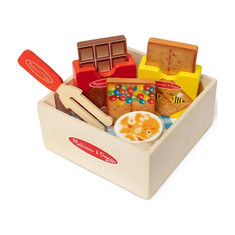 Melissa & Doug Wooden S'Mores Picnic Box Play Food Set For Boys and For Girls 2+ | Walmart (US)