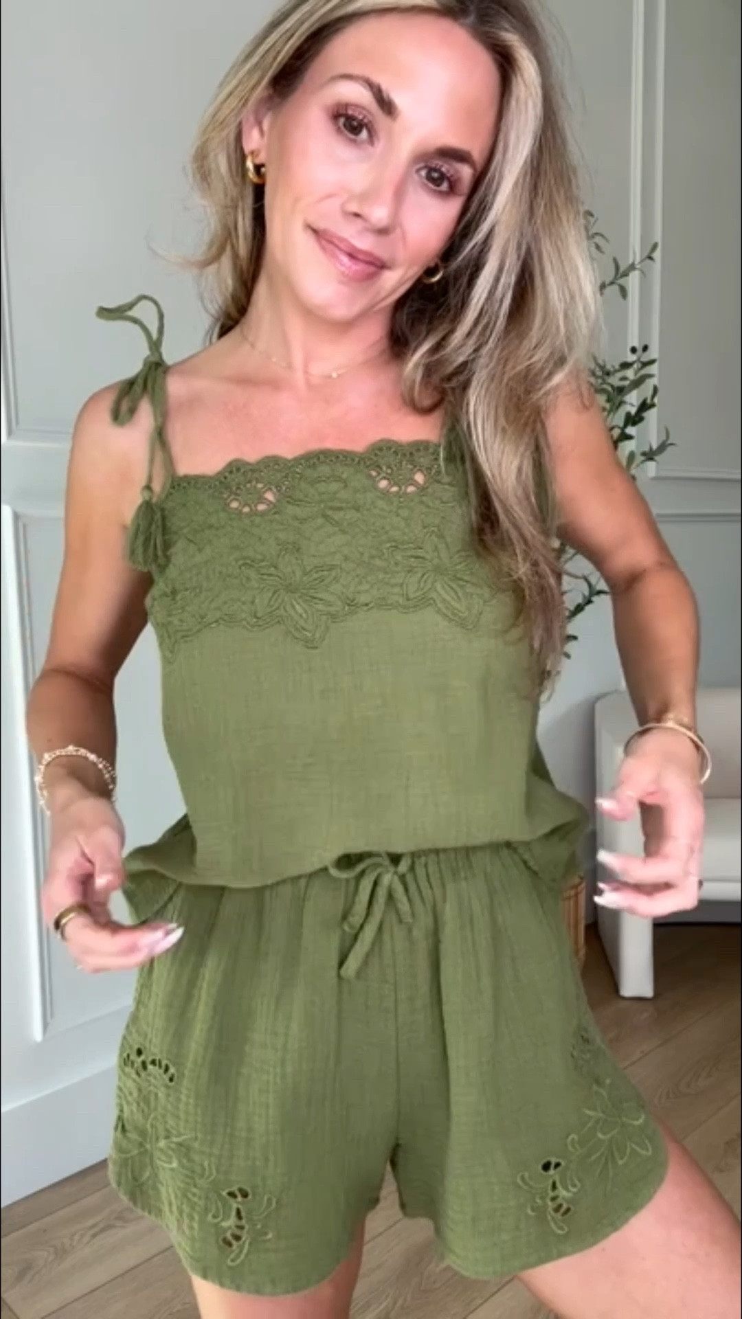 Absolutely loving this new release Masching set from target. How good are these details?! This is the perfect spring summer outfit. They can be dressed up or down. 💚

#LTKPetite #LTKgrwm #LTKootd